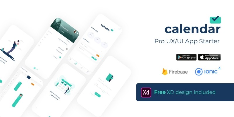 Calendar Pro UX UI App Firebase Starter - Ionic 4