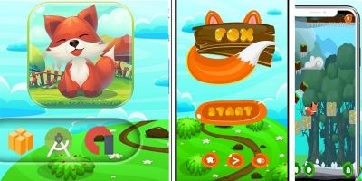 Super Lucky Fox Adventure Game - Template Buildbox