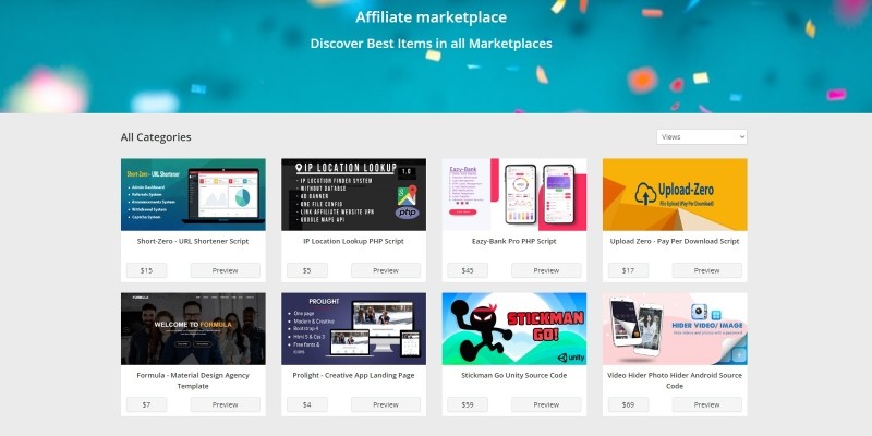 AM Affiliate Marketplace PHP Script