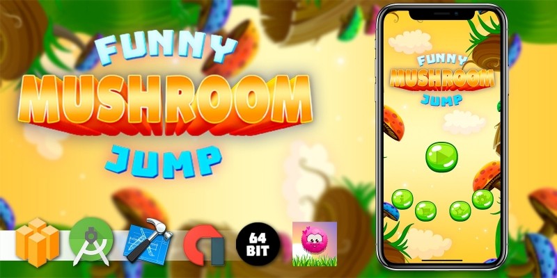Funny Mushroom Jump - Buildbox Template