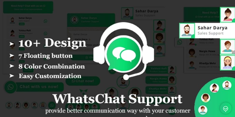 WhatsChat - WhatsApp Chat Widget PHP Plugin
