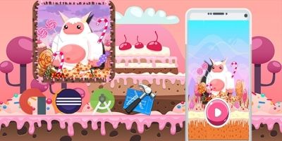 Sweet Candy Yeti Adventure - Template Buildbox