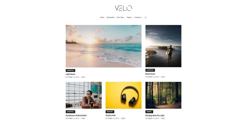 Velo - Minimal Blog WordPress Theme