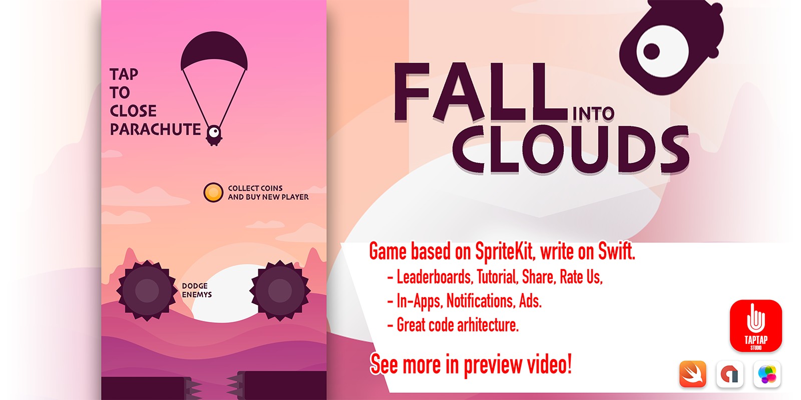 Fall Into Clouds iOS Source Code