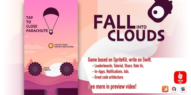 Fall Into Clouds iOS Source Code