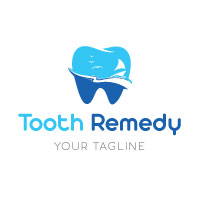 Blue Teeth Dentist Logo Design