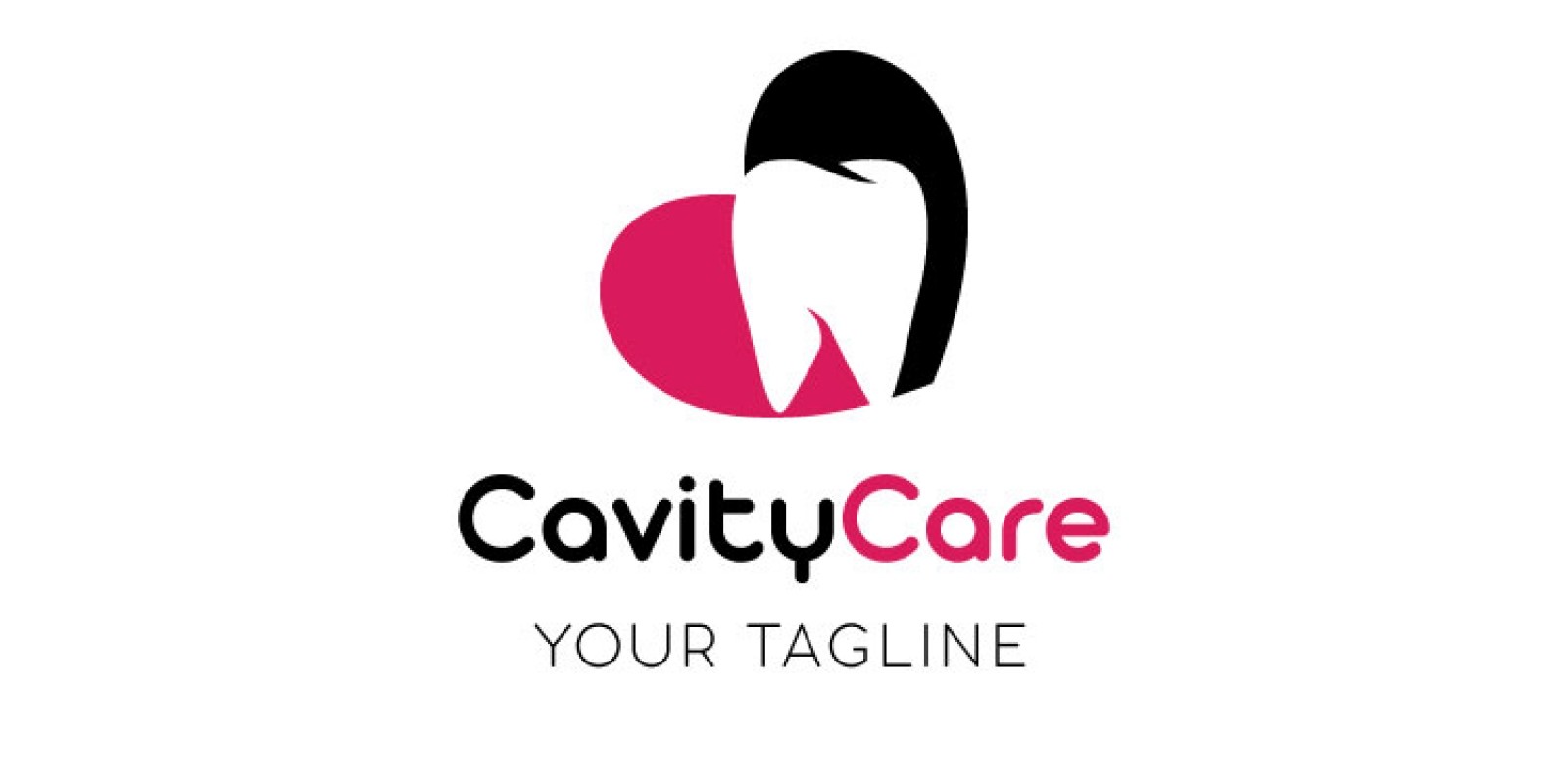 Teeth in Heart Shape Logo