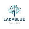 Lady Flower Shape Design Logo 