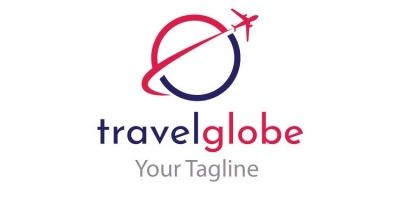 Travel Globe Shape Logo Design