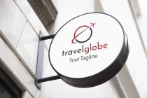 Travel Globe Shape Logo Design Screenshot 2