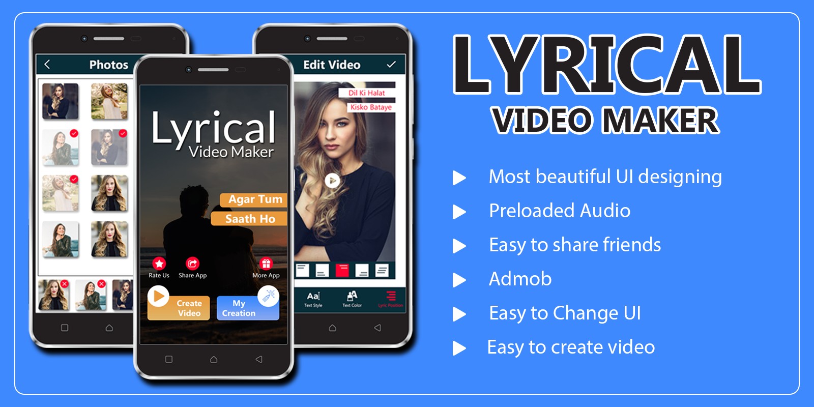 Lyrical Video Status Maker Android Source Code by Anilpatel11 Codester