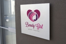 Model Girl Heart Shape Logo Design  Screenshot 2