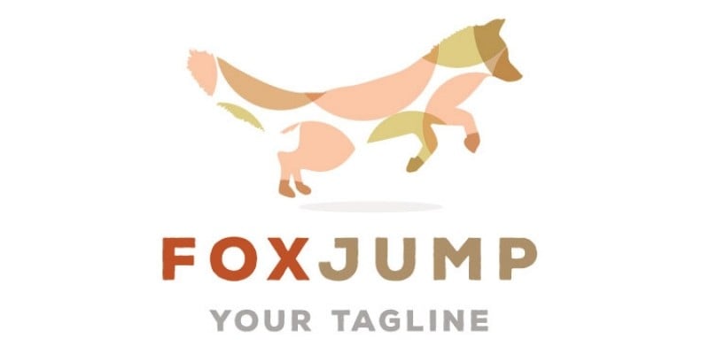 Fox Shape Logo Design 