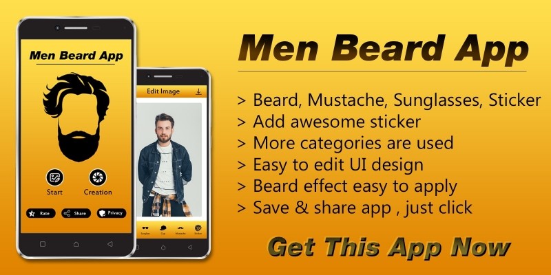 Men Beard Photo Editor App Android Source Code