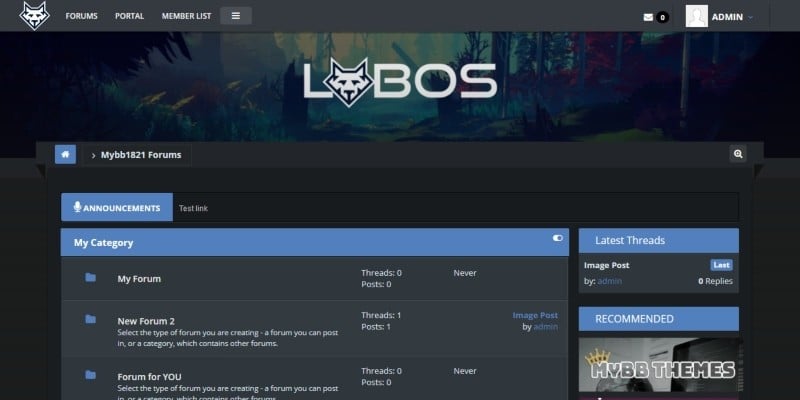 Lobos - MyBB Responsive Theme