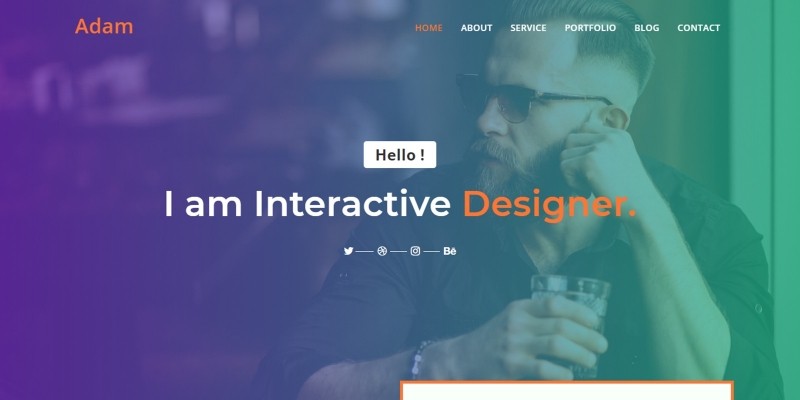 Adam Personal Portfolio Template