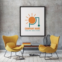 Simple Solar Energy Design Logo Screenshot 3