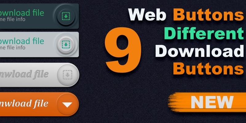 9 Different Web Download Buttons