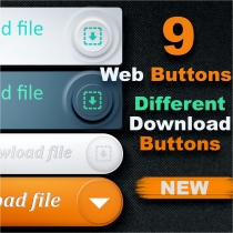 9 Different Web Download Buttons Screenshot 1