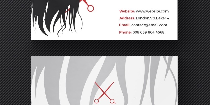 Hair salon business card 