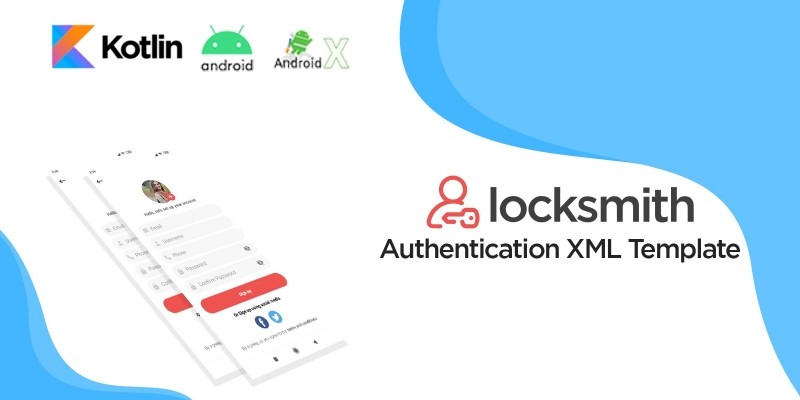 Android Authentication  XML UI Kit