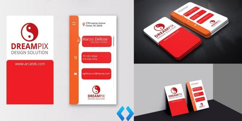 Vertical business card