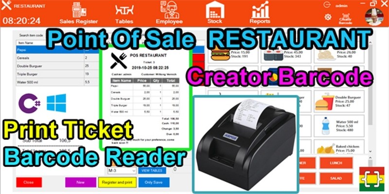 Point Of Sale - POS Restaurant - C# MySQL