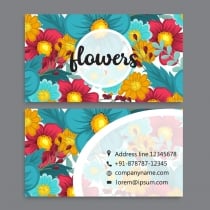 Watercolor Flowers Business Card Screenshot 1