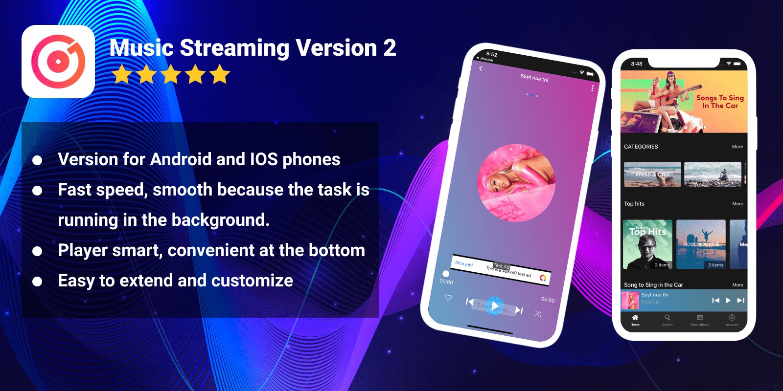 Music Streaming Android And iOS App Template by Suusoft Codester