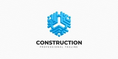 Construction - Hexagon Abstract 3D Logo