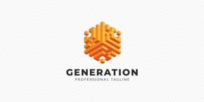 Generation 3D Abstract Hexagon Logo