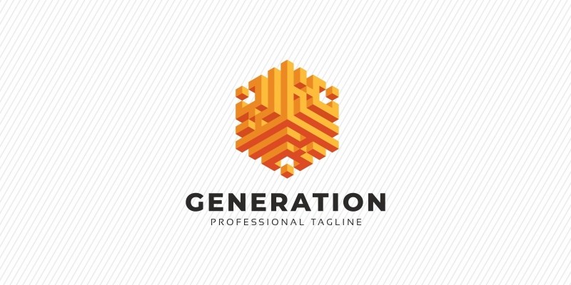 Generation 3D Abstract Hexagon Logo