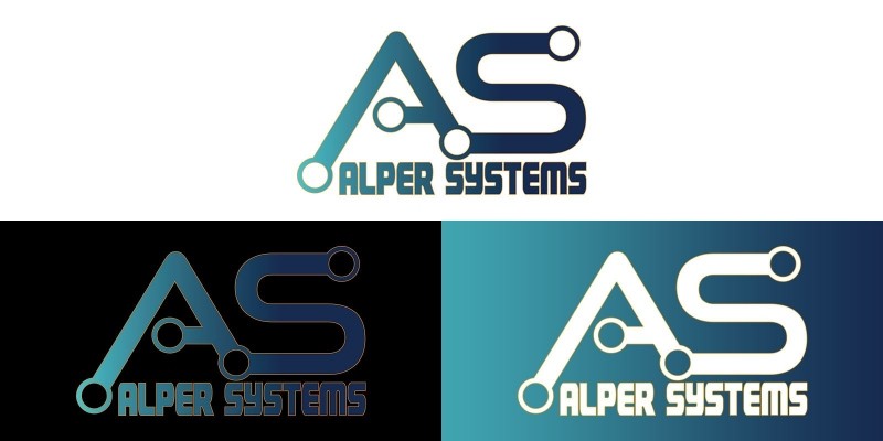 Technology AS  Letter Logo Design Template