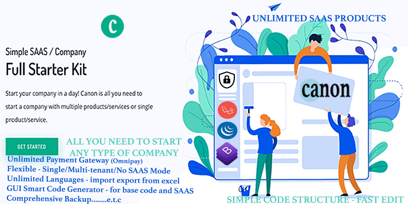 Canon - SAAS Company Full Starter Kit - PHP Script
