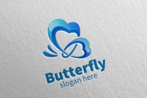 Butterfly Logo With 3D Concept Screenshot 1