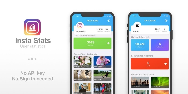 Insta Stats - iOS App Template