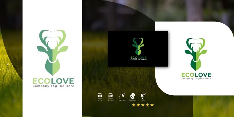 EcoLove Logo Template