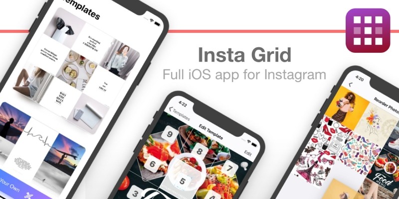 Insta Grid - Full iOS App Template