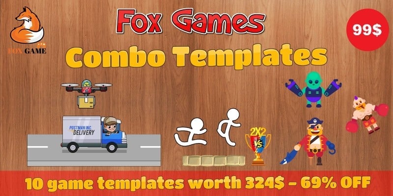 Fox Games Combo Templates - 10 Unity Games Bundle