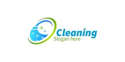 Cleaning Service Logo with Eco Friendly 3