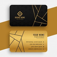 Geomec Black And Gold Business Card Template