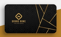 Geomec Black And Gold Business Card Template Screenshot 1
