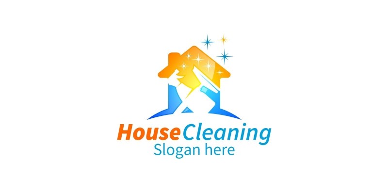 Cleaning Service Logo with Eco Friendly 10