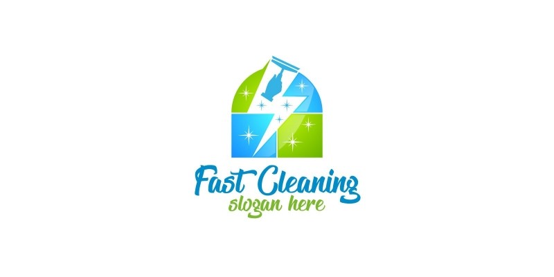 Cleaning Service Logo with Eco Friendly 13