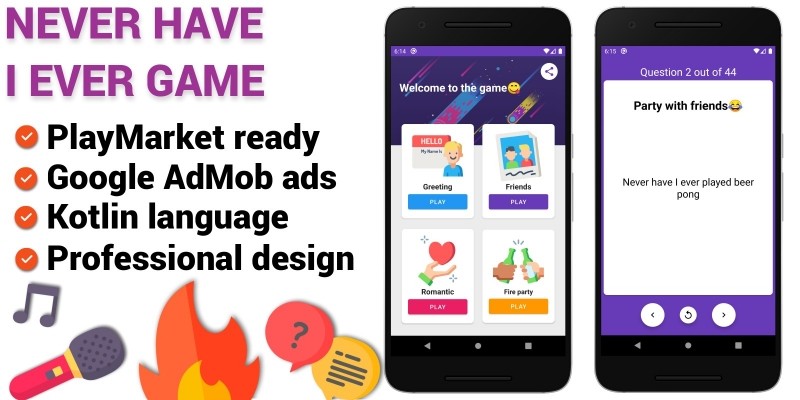 Never Have I Ever - Android Game Source Code