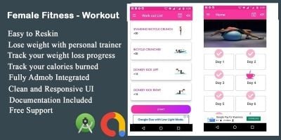 Female Home Fitness - Android App Template