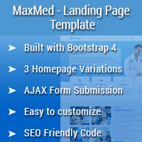 MaxMed Hospital Landing Page Template