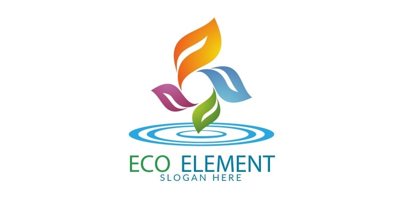 Natural Green Tree Logo With Ecology Leaf Concept 