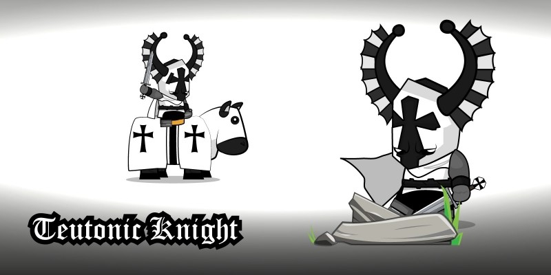 Chibi Crusader Knights 2D Character Sprites