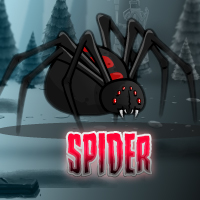 Giant Black Widow Spider Game Sprites